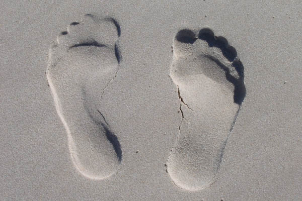 Fussabdrücke im Sand