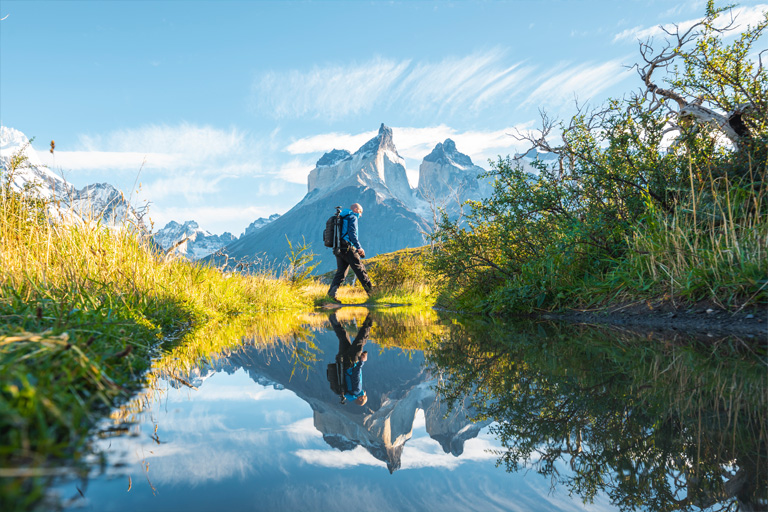 Wanderer in den Bergen