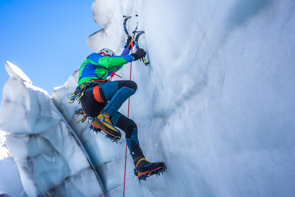 Eisklettern ist ein Abenteuer