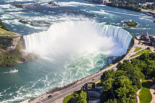 Blick auf die Niagara Fälle von oben, Kanada
