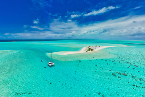Türkisblaues Meerwasser auf Mauritius